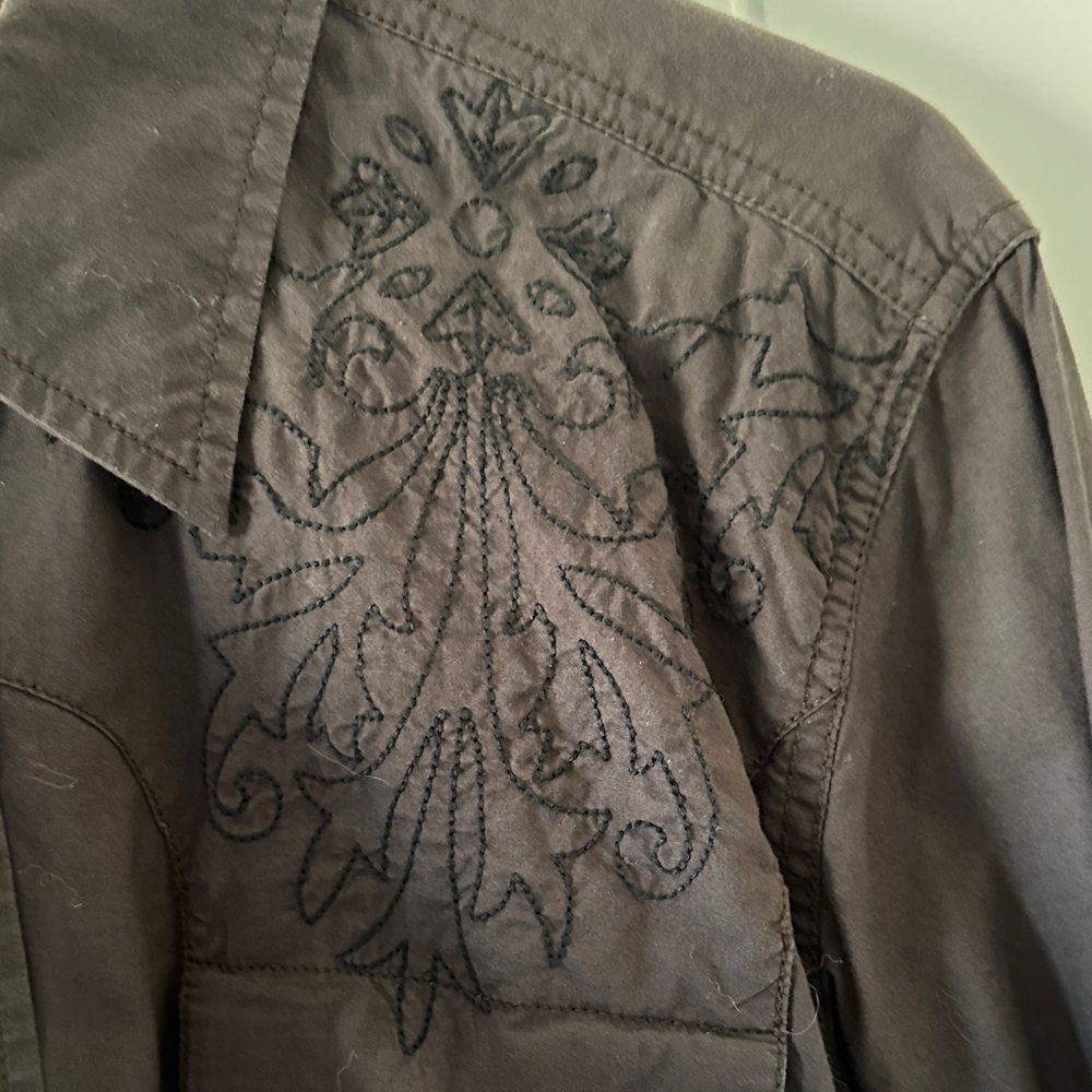 Men's Brown Western Pearl Snap Shirt - Picture 5 of 6